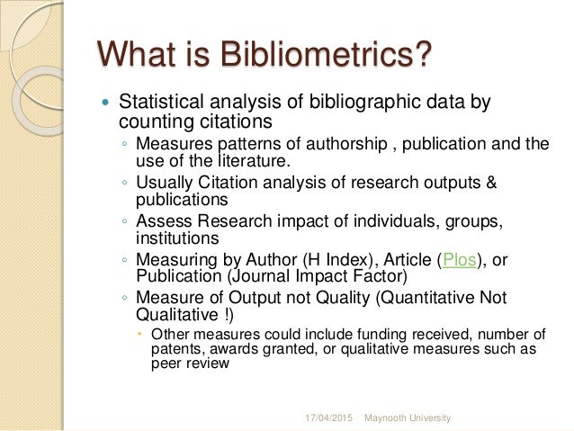 Dissertation on bibliometric analysis