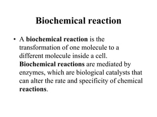 What is Biochemistry and its s c o p e | PDF