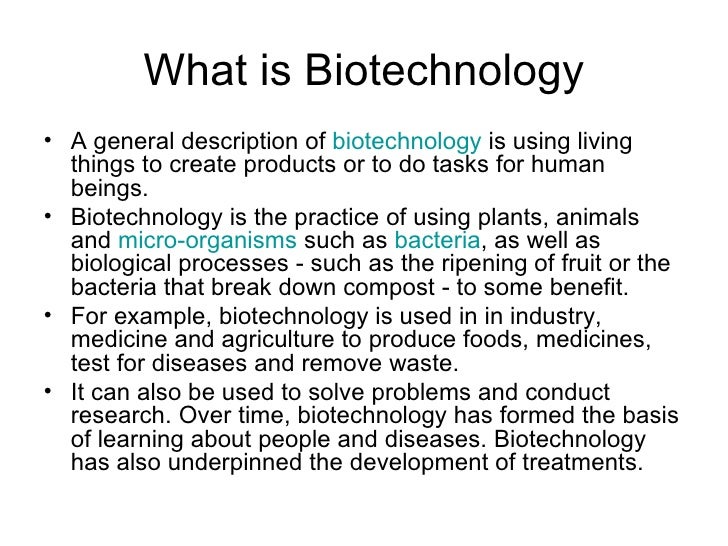 What Is Biotechnology