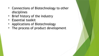 Biotechnology Introduction What Is Biotechnology, introduction, brief history.pptx