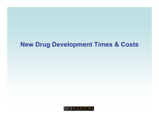 New Drug Development Times & Costs
 