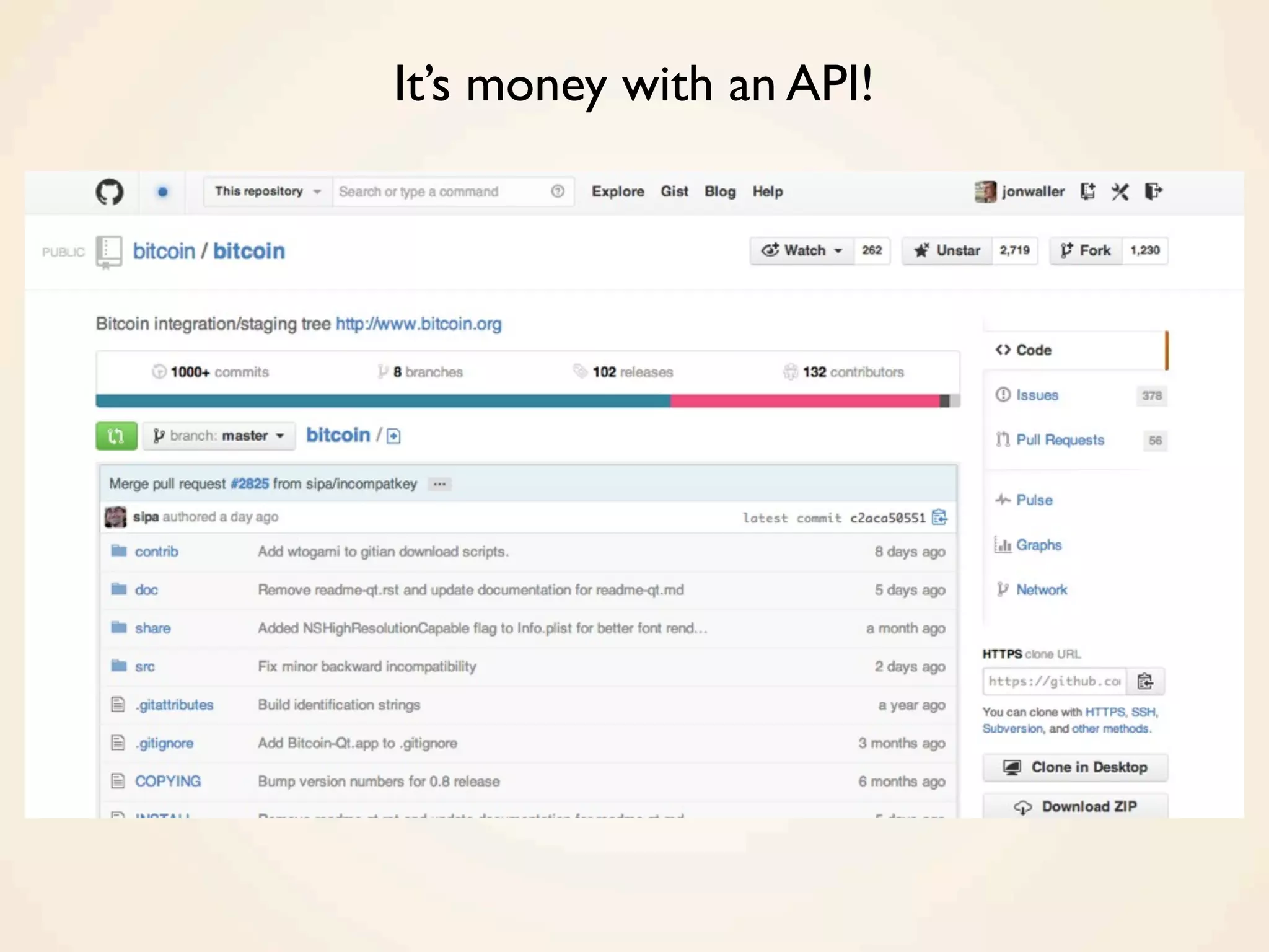 It’s money with an API!
 