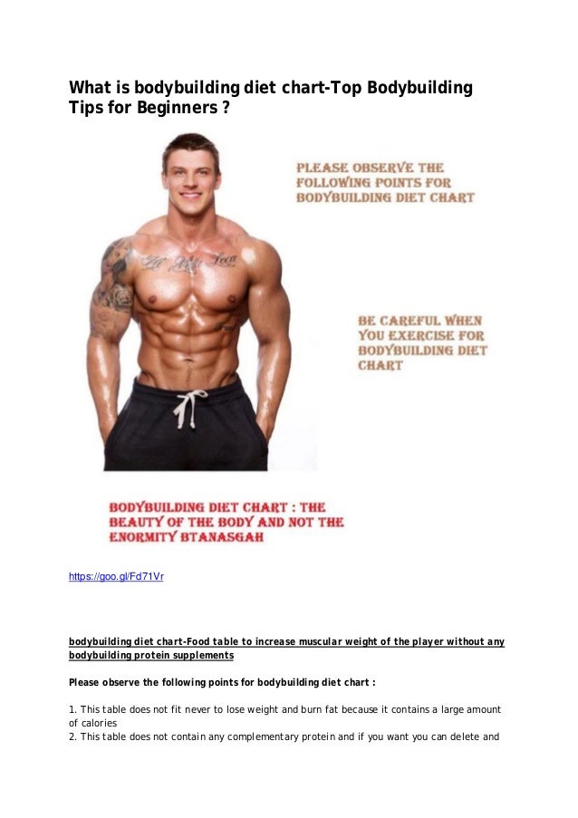 Bodybuilding Diet Chart