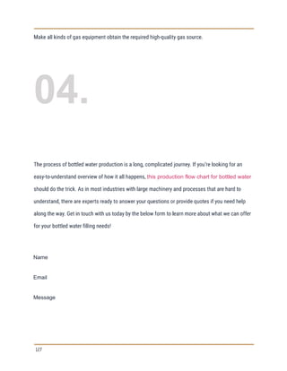 What is bottled water production process flow chart