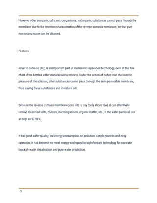 What is bottled water production process flow chart