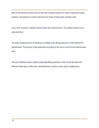 What is bottled water production process flow chart