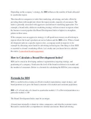 Brand Development Index | Brand Development Index (BDI) Explained With ...