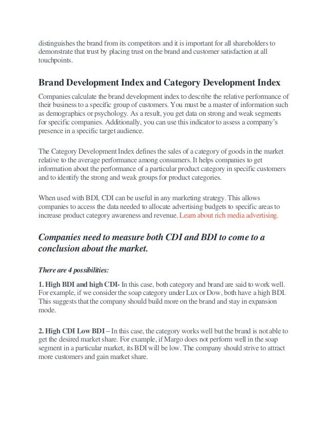 What is brand development index?