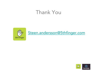 Thank You


Steen.andersson@5thfinger.com
 