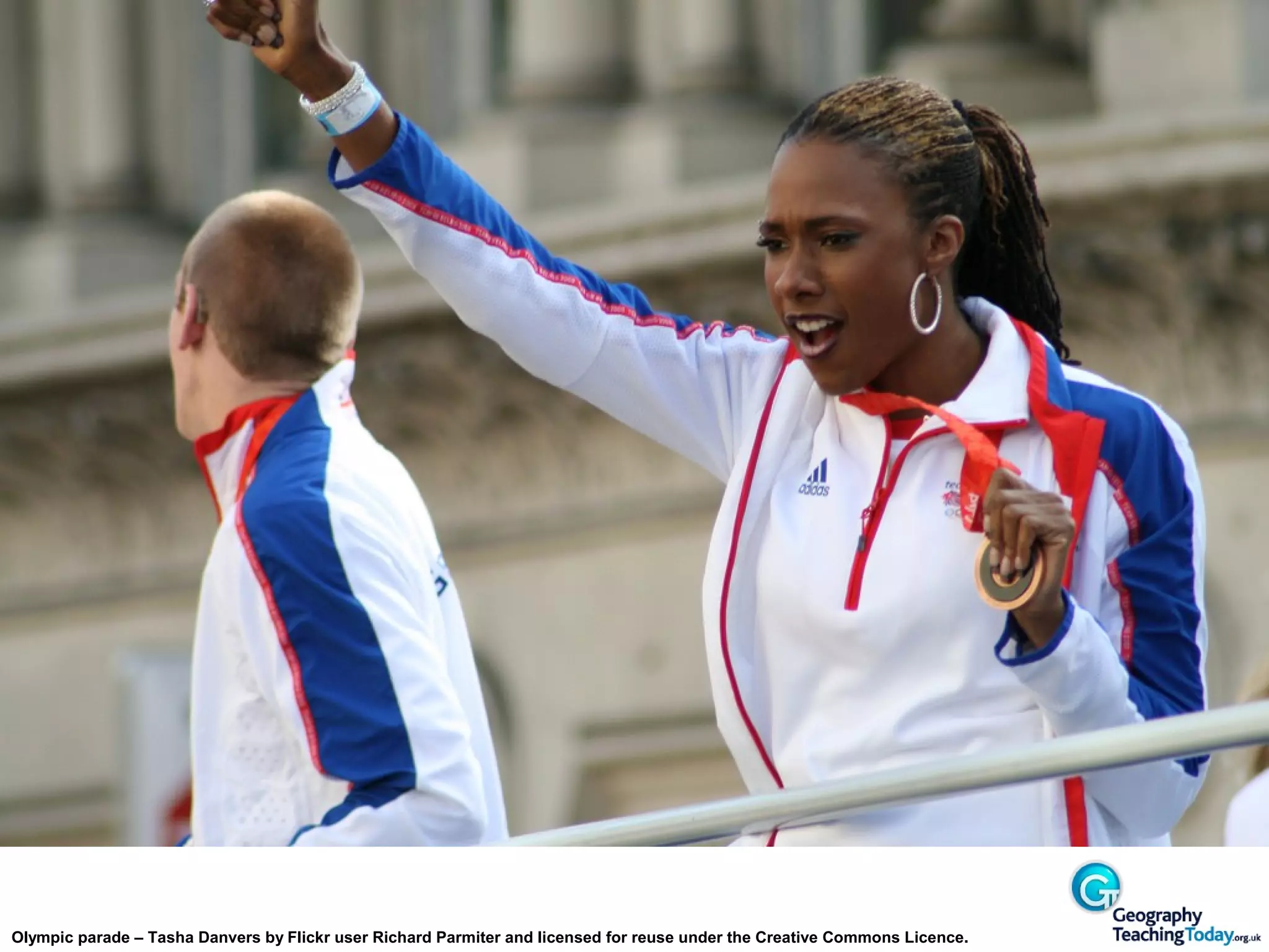 Olympic parade – Tasha Danvers by Flickr user Richard Parmiter and licensed for reuse under the Creative Commons Licence.
 