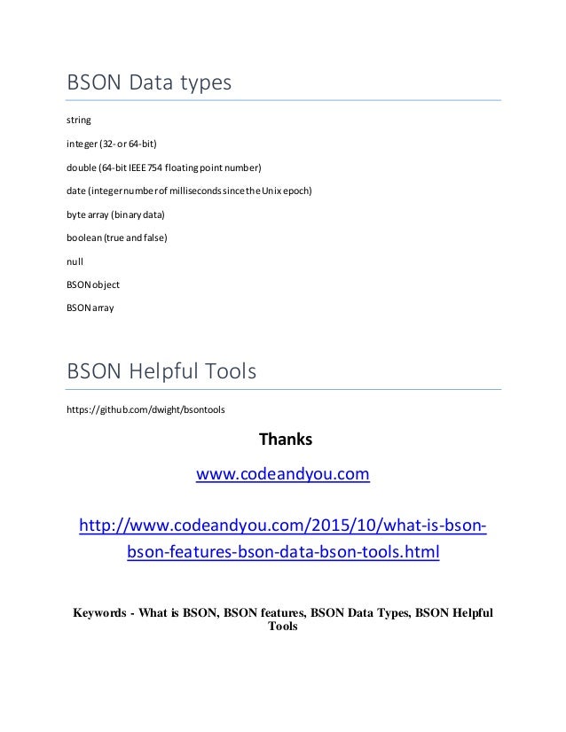 what is bson bson