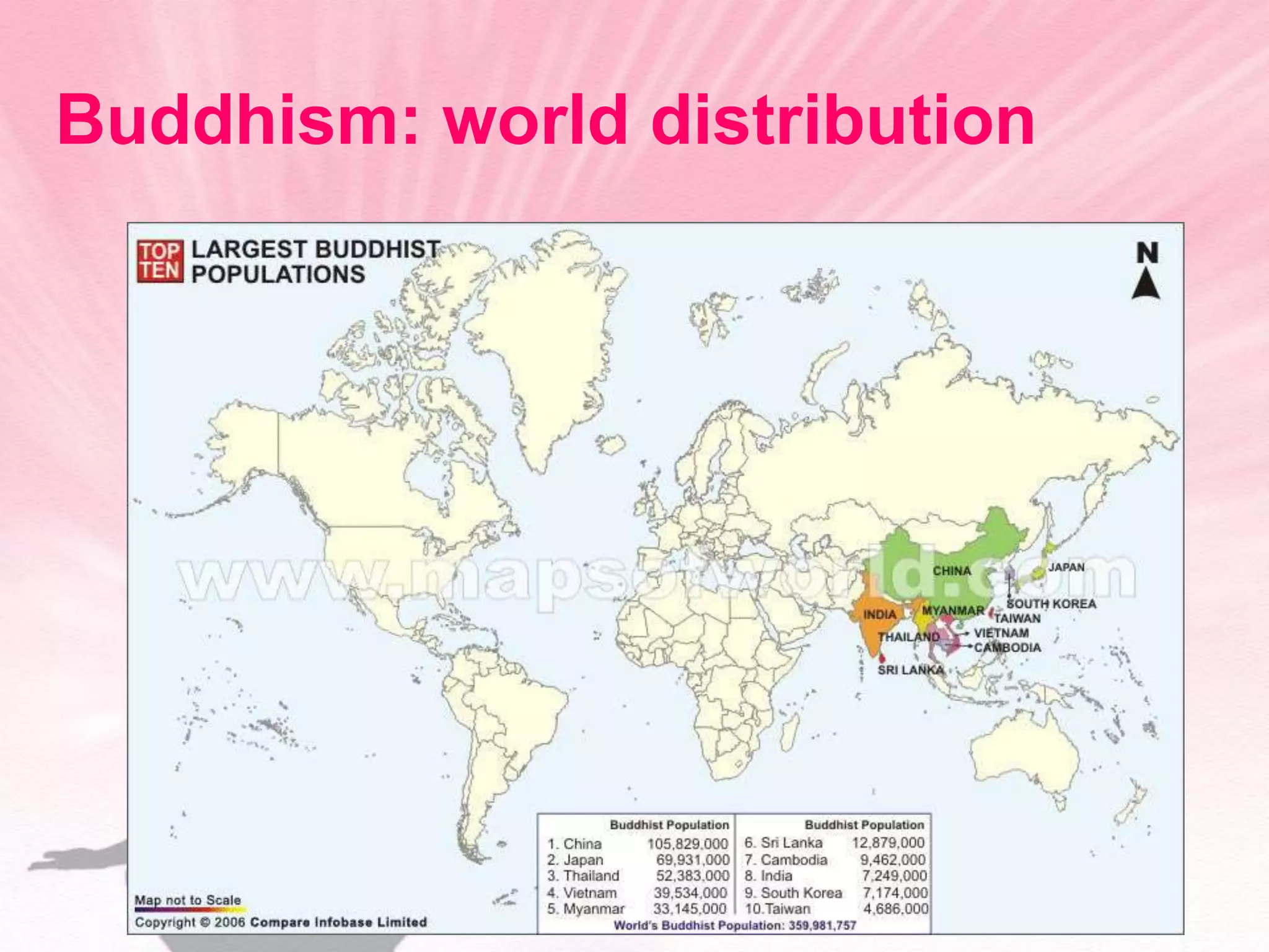Buddhism: world distribution
