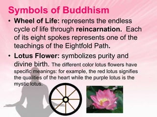 3. Reincarnationconcept that one must go through many cycles of birth, living, and death After many such cycles, if a person releases their attachment to desire and the self, they can attain Nirvana  - a state of liberation and freedom from suffering Nirvana can be achieved from meditating and following the guiding principles of Buddhism, such as the Four Noble Truths, 8-fold path