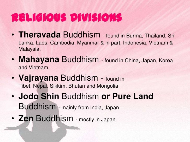 Theravada vs mahayana vs vajrayana