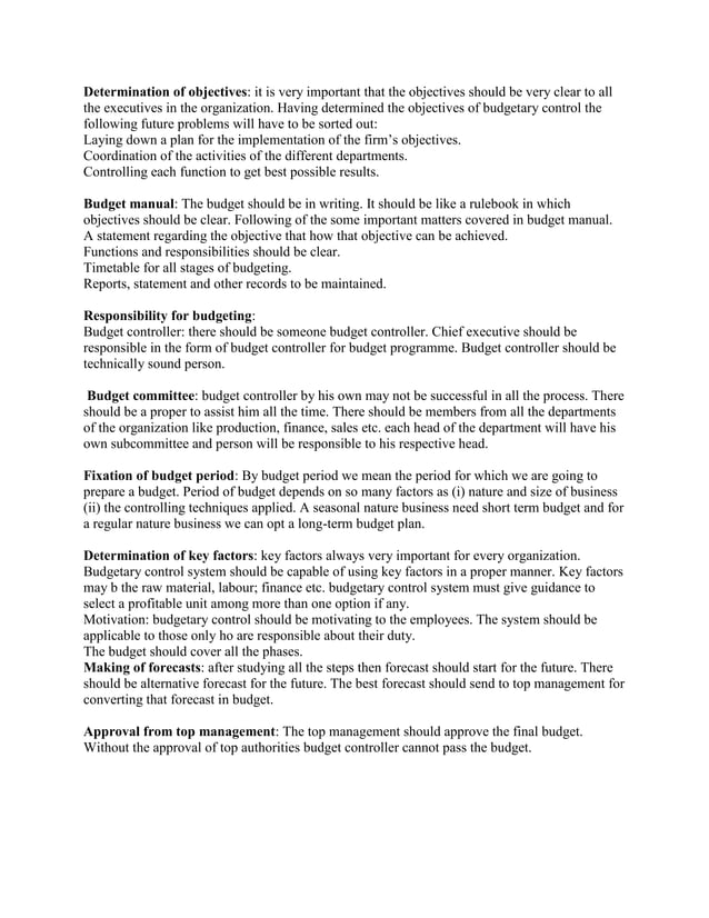 What Is Budgetary Control PDF What Is Budgetary Control PDF