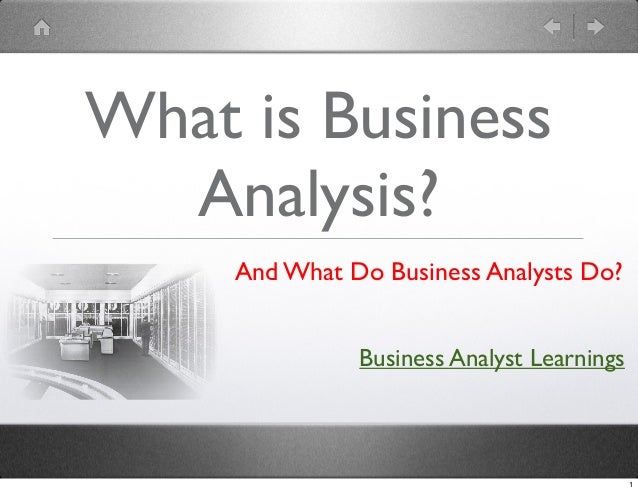What Is Business Analysis