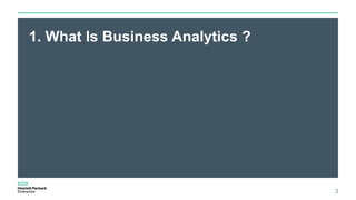 1. What Is Business Analytics ?
3
 