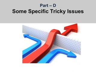 Part – D

Some Specific Tricky Issues

 