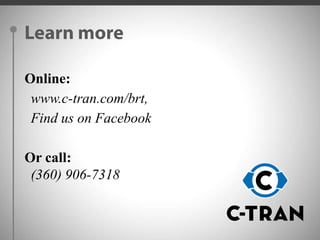 Vehicle and personal safety and security are a concern for riders , residents  and businesses