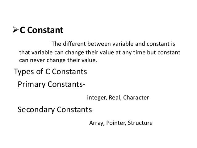 What is c