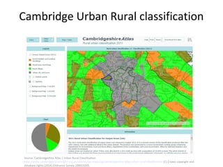 Cambridge Urban Rural classification 
Source: Cambridgeshire Atlas | Urban Rural Classification 
http://www.cambridgeshireinsight.org.uk/interactive-mapping/cambridgeshire-atlas-urban-rural-classification (C) Crown copyright and 
database rights (2014) Ordnance Survey 100023205. 
 