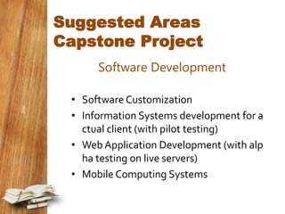 Software Development Technology Capstone What is capstone | PPTX
