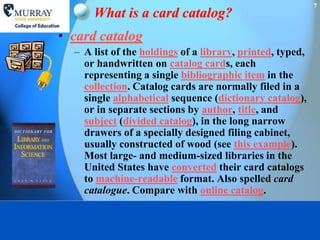 What is cataloging? The Big Question | PPTX