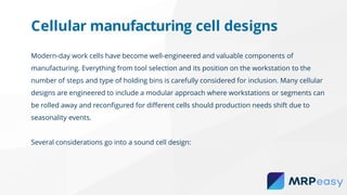 What is cellular manufacturing? | PDF