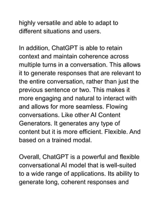 What is ChatGPT Used for ? | PDF