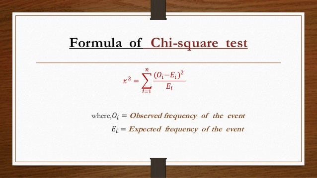 What is the chi-square formula?