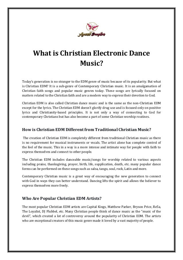 What is Christian Electronic Dance Music? PDF