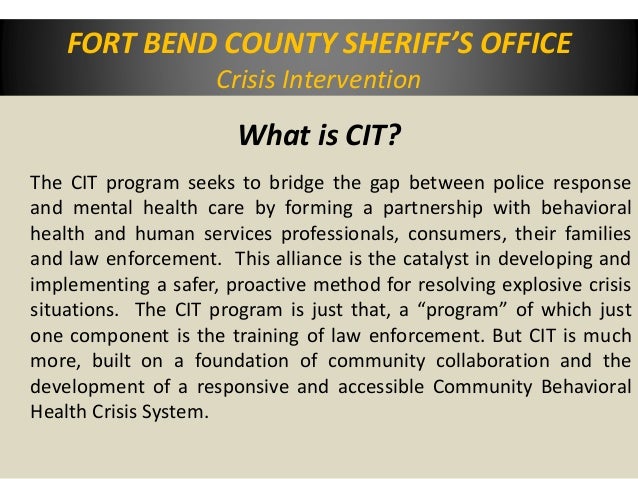 crisis intervention team