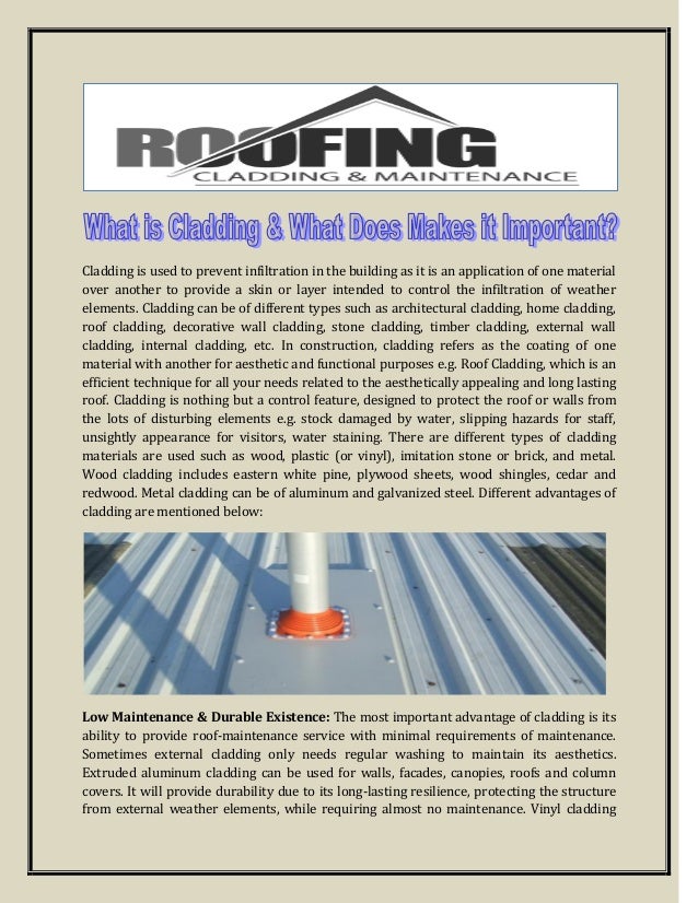 What is cladding & what does makes it important