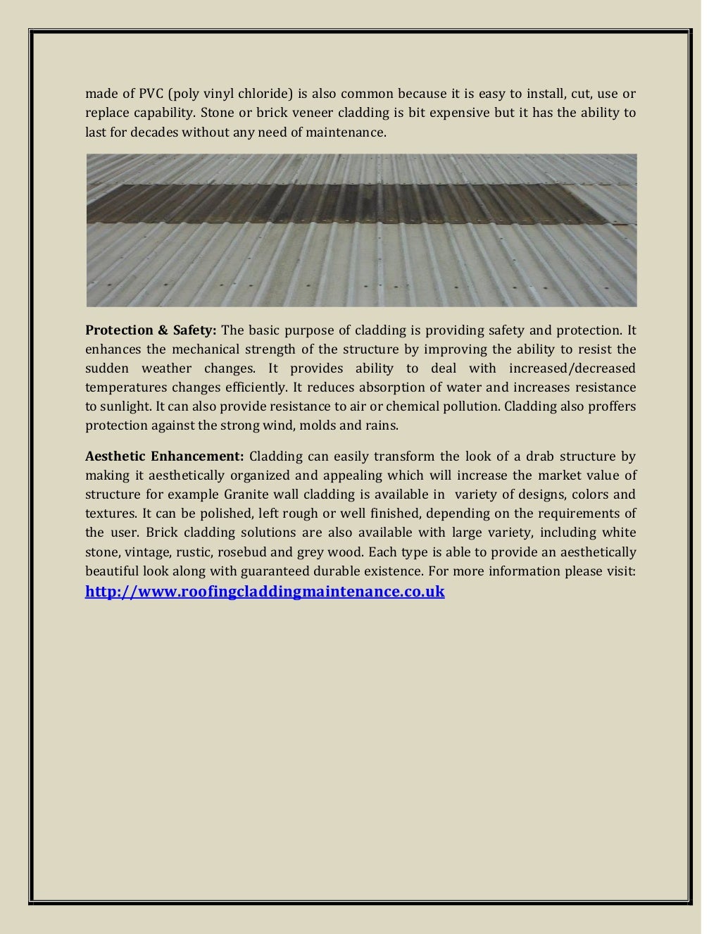 What is cladding & what does makes it important