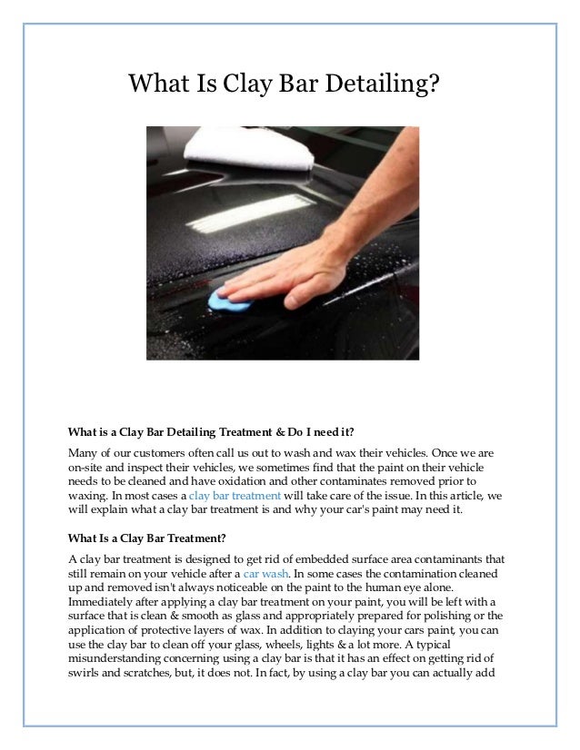 What is clay bar detailing