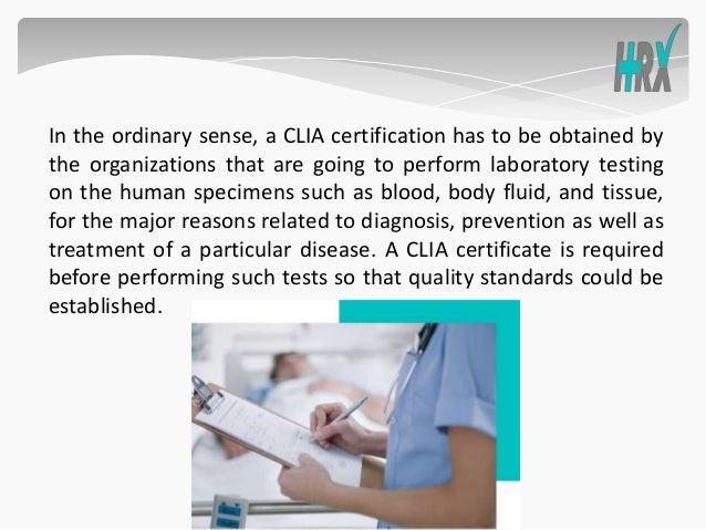 What is CLIA registration and what is its purpose?