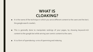 What is Cloaking in SEO? | PPTX