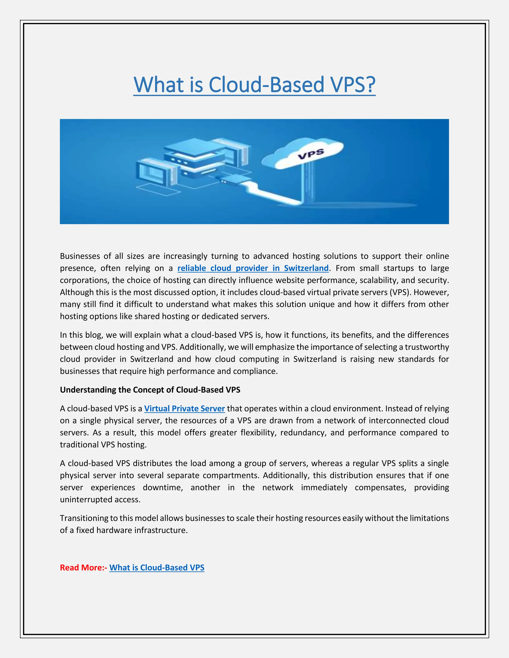 What is Cloud-Based Virtual Private Server | PDF