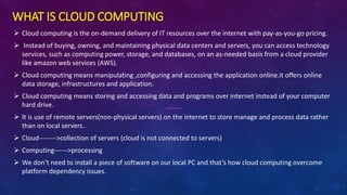 What is cloud computing | PPTX