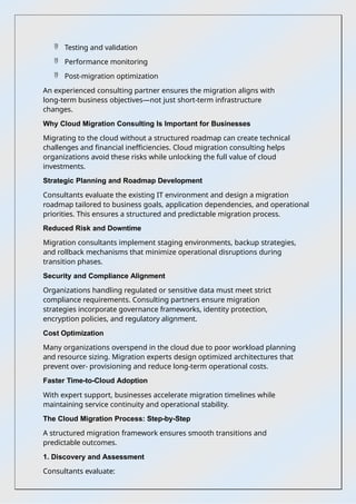 Cloud Migration Consulting Services Guide 2026 | IFI Techsolutions | PPTX