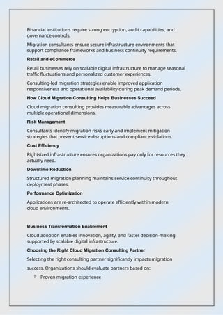 Cloud Migration Consulting Services Guide 2026 | IFI Techsolutions | PPTX