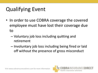 What Is COBRA Insurance? | PPTX
