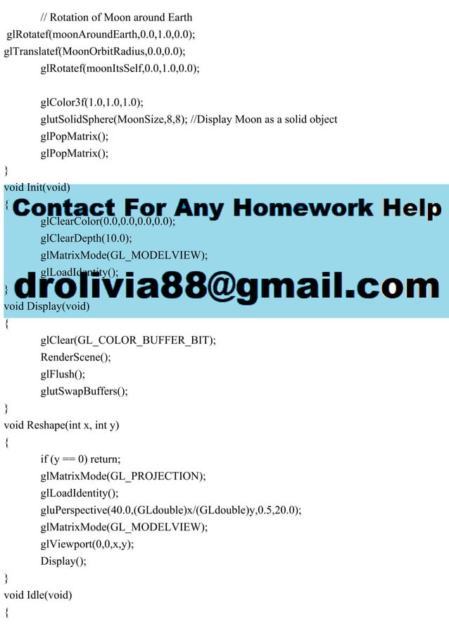 what is code to draw sun and earth and the moon in java OpenGLS.pdf ...