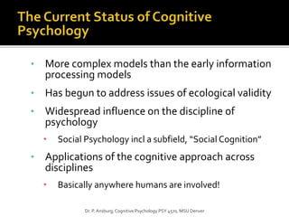 Complex Model Positive Psychology What is cog psych and history of | PPTX