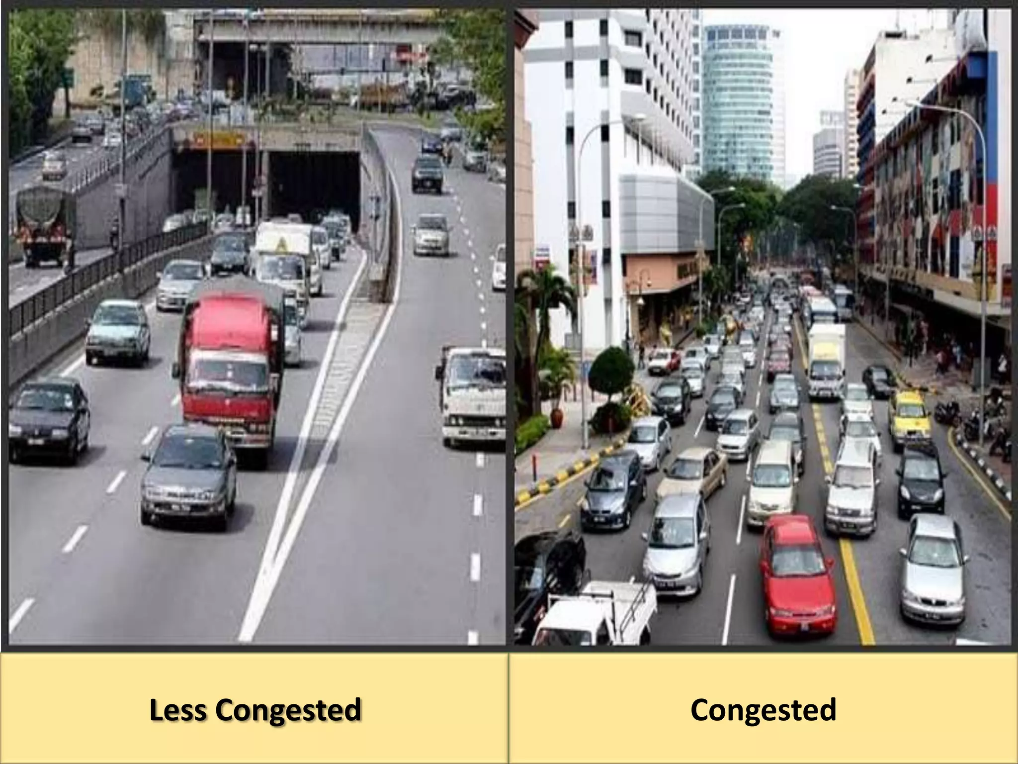 Less Congested   Congested
 