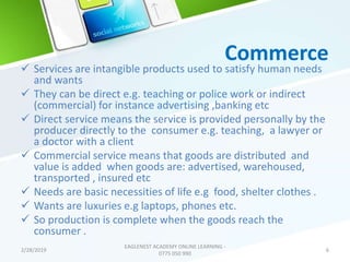 Introduction To Commerce Introduction to Commerce -Zimsec New Curriculum | PPTX