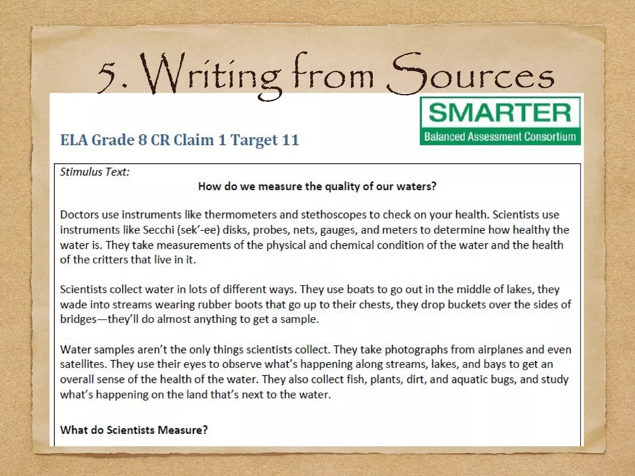 5. Writing from Sources