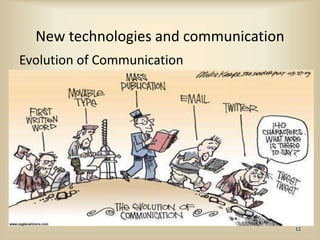New technologies and communication
Evolution of Communication
12
 
