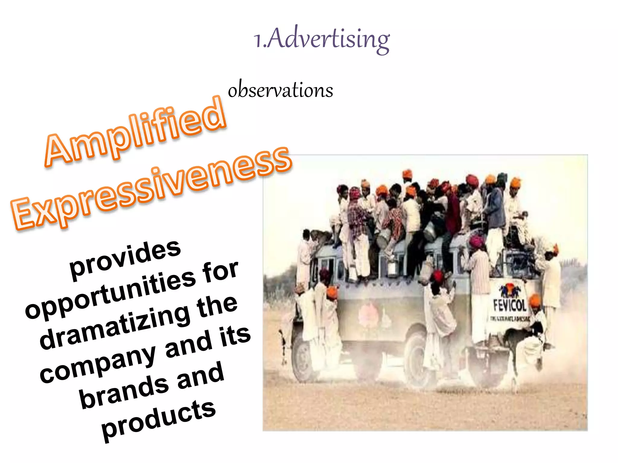 1.Advertising
observations
 