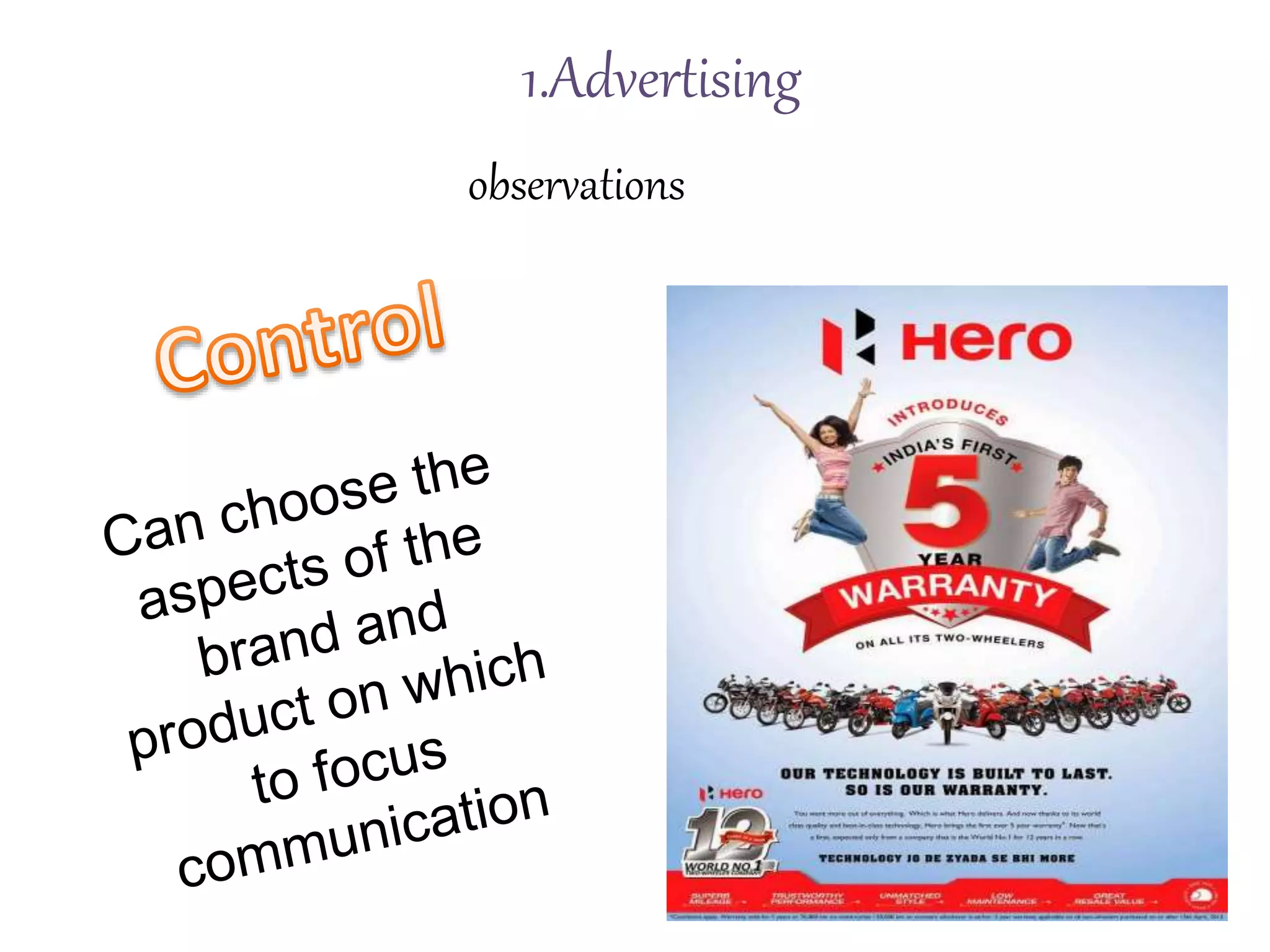 1.Advertising
observations
 